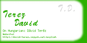 terez david business card